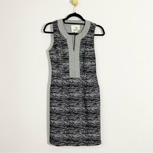 Tabitha Anthropologie Marled Gray Sleeveless Split Crewneck Tema Sheath Dress